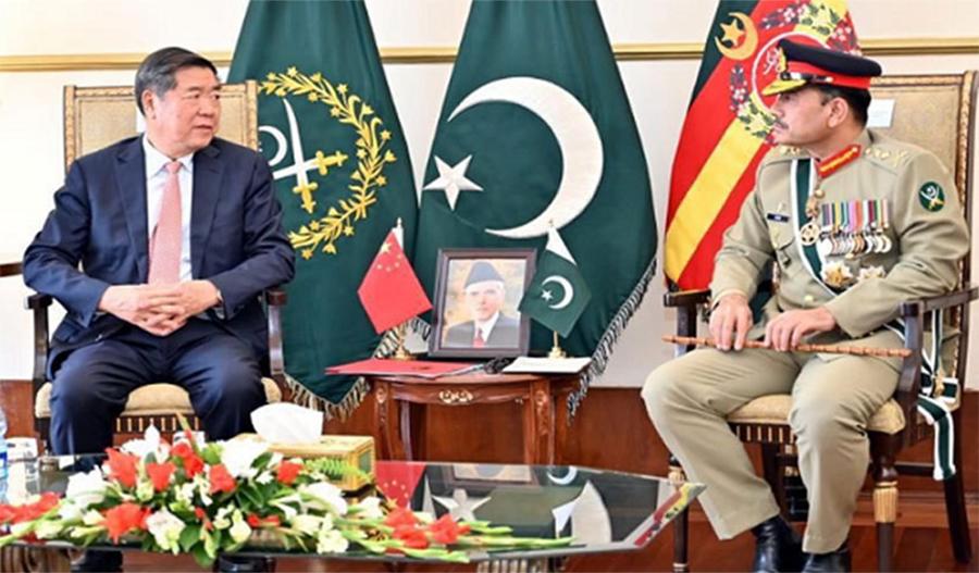 چینی نائب وزیراعظم اور آرمی چیف کے درمیان ملاقات ،باہمی دلچسپی کے امور پر تبادلہ خیال