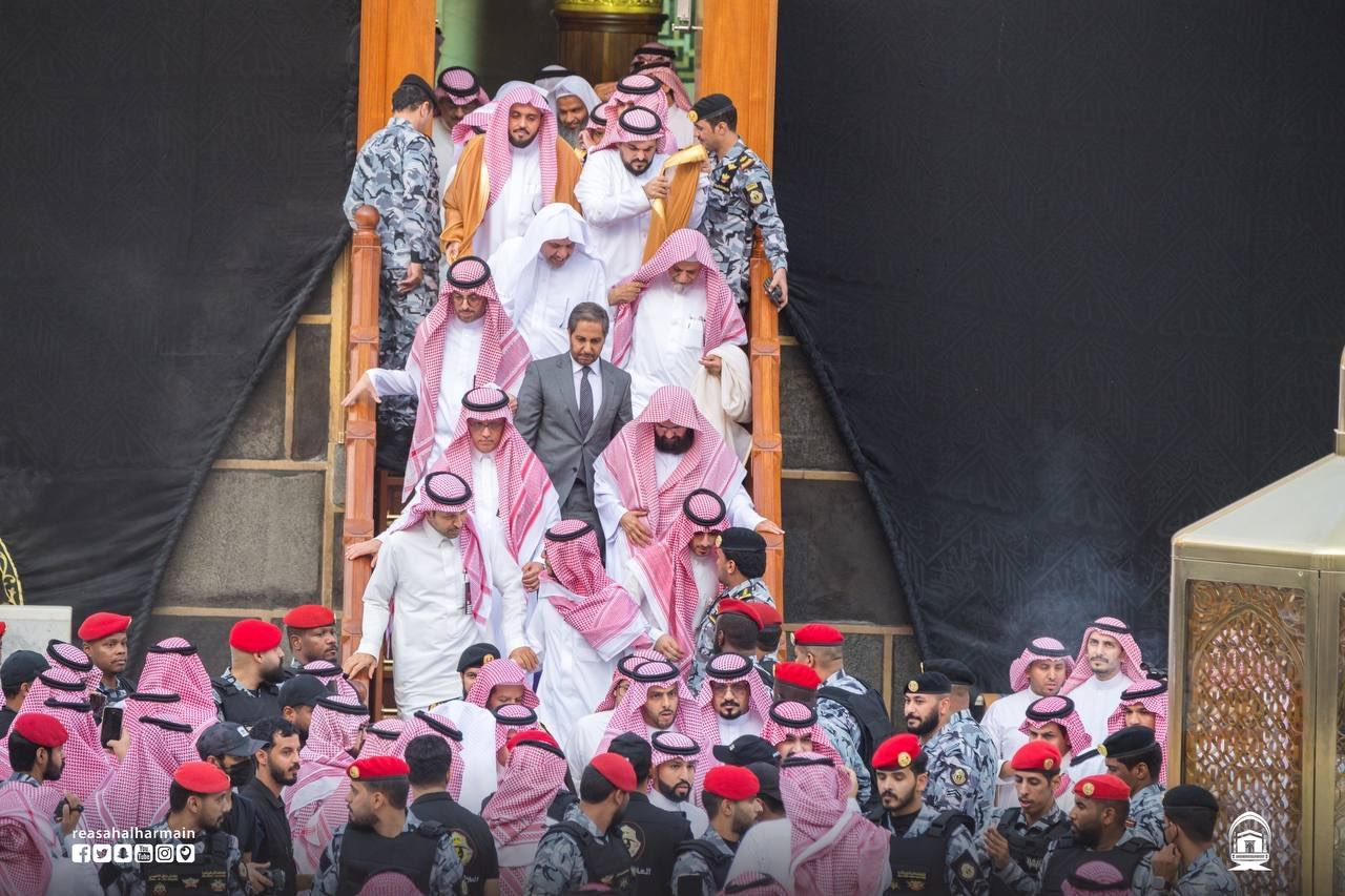 Annual cleaning ceremony of Kaaba today