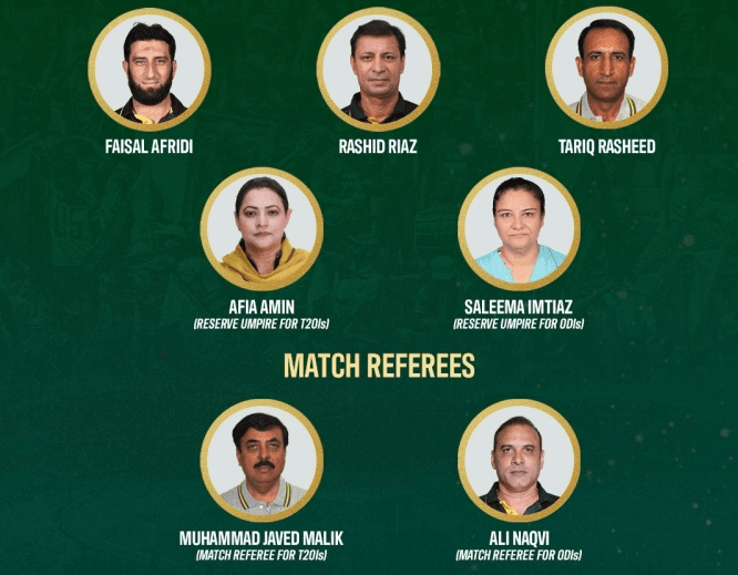 Match officials for Pakistan v South Africa women's series announced