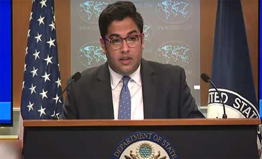 امریکہ پاکستان کے عبوری وزیر اعظم اور ان کی ٹیم کے ساتھ مل کر کام کرنے کا منتظر ہے، امریکی محکمہ خارجہ