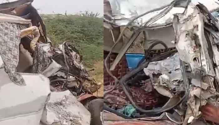 Seven killed as truck-van collide in Thatta