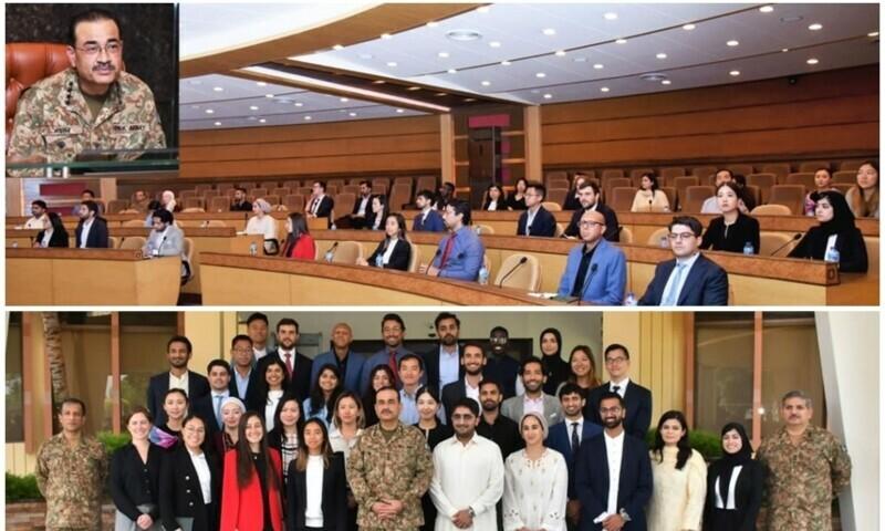 COAS Asim Munir meets Harvard University students at GHQ