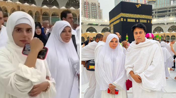 راکھی نے عمرہ مکمل کرلیا،حرم سے ویڈیو جاری