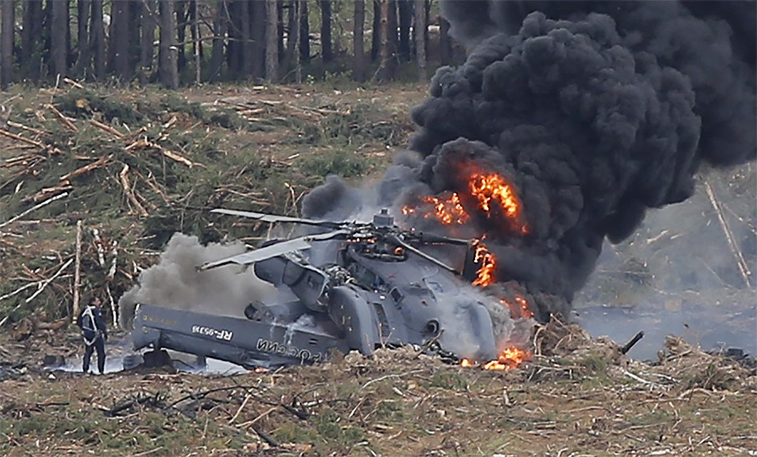 روس میں ایف ایس بی کا ہیلی کاپٹر گر کر تباہ، 3افرا دہلاک