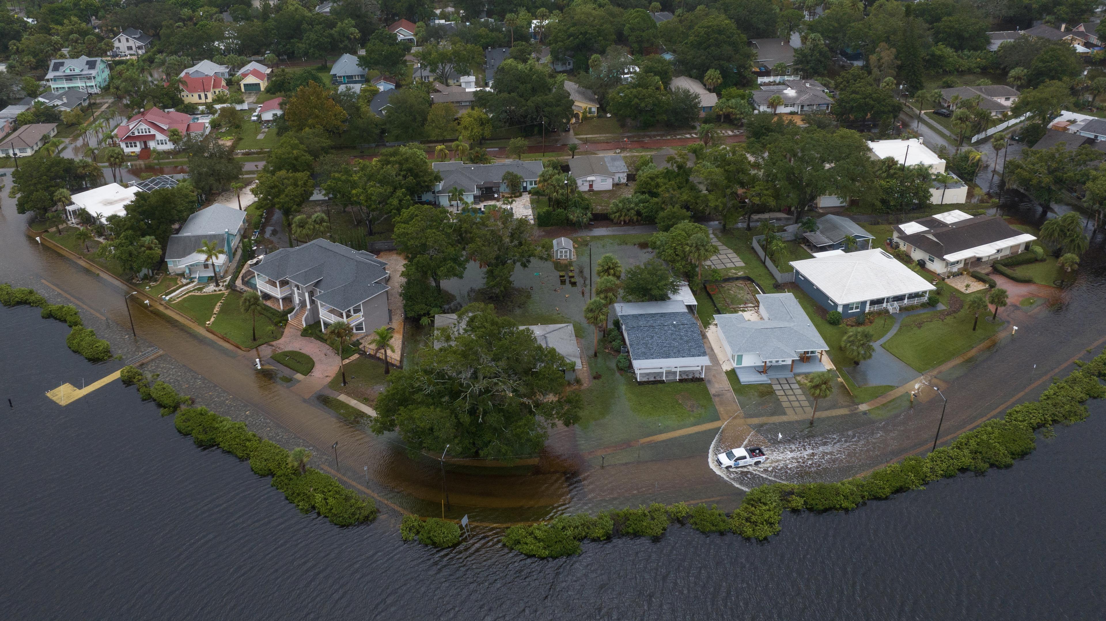 Hurricane Idalia churns through Florida, threatening storm surge