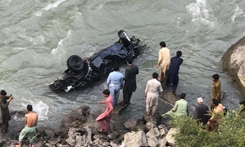 Four killed as car plunges into Neelum River