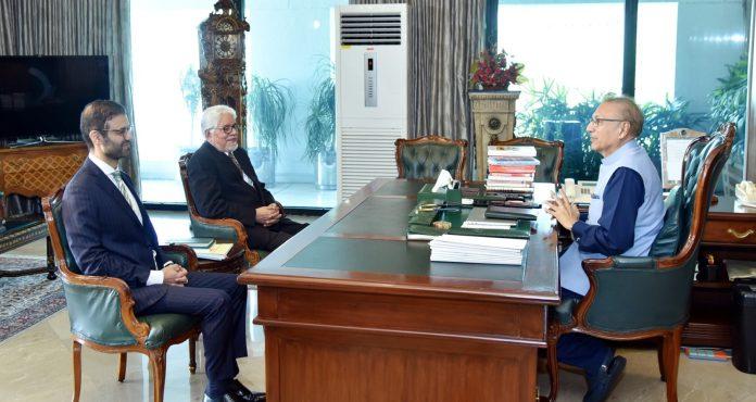 صدر مملکت ڈاکٹر عارف علوی سے نگراں وفاقی وزیر قانون و انصاف احمد عرفان اسلم کی ملاقات