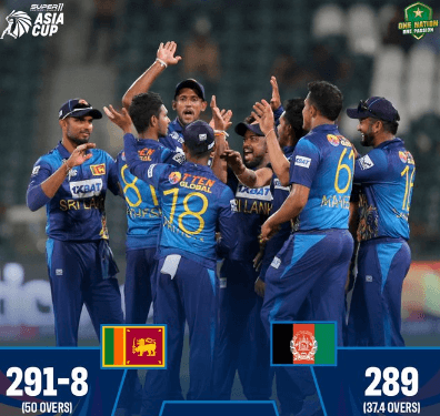 Asia Cup 2023: SL qualify for Super four by beating Afghanistan