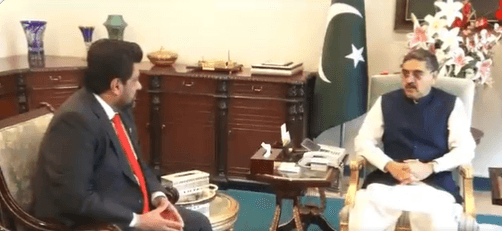 نگران وزیر اعظم انوار الحق کاکڑ سے گورنر سندھ کامران خان ٹیسوری نے ملاقات