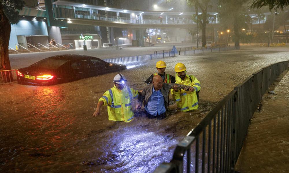 Hong Kong deluged by heaviest rain on record