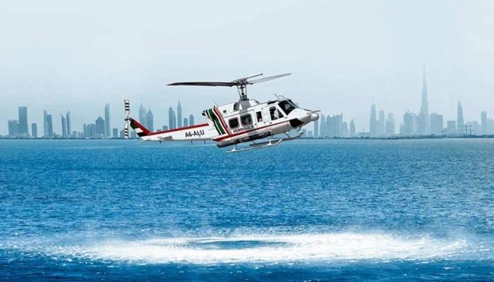 دبئی ہیلی کاپٹر سمندر میں گر کر تباہ ،پائلٹس لا پتہ