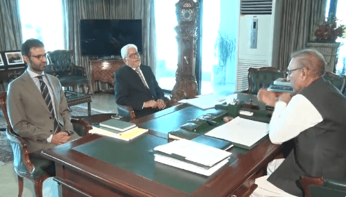 صدر مملکت  ڈاکٹر عارف علوی سے وفاقی وزیر قانون و انصاف کی  ملاقات