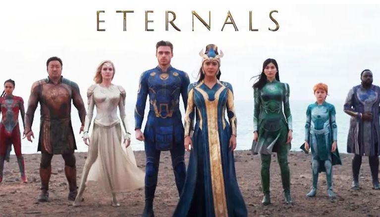 'Eternals' again tops North America box office, beating a big dog