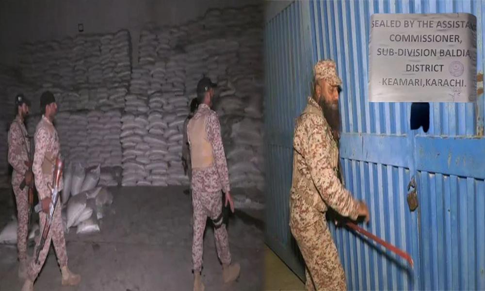 Rangers raid Baldia Town, recovers sugar worth Rs1 billion