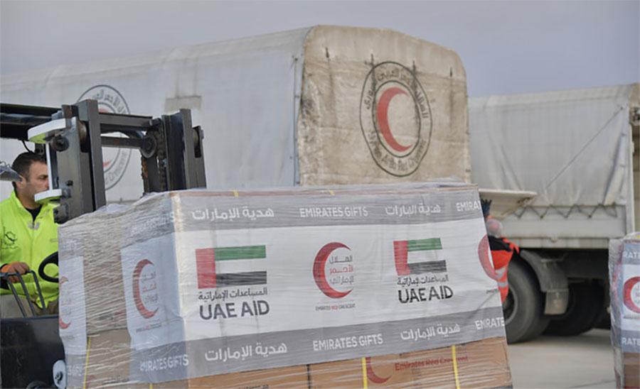 یو اے ای نے غزہ کے فلسطینیوں کے لیے طبی سامان سےبھرا طیارہ بھیج دیا