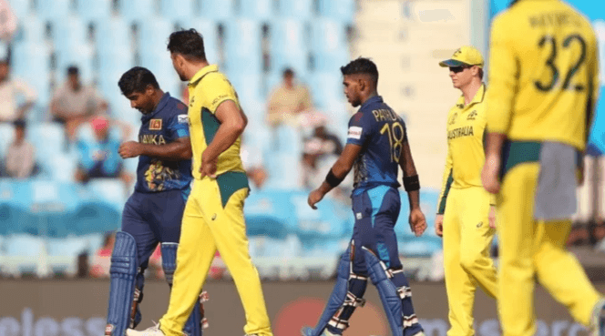 WC 2023: Sri Lanka scores 165 runs, 3 wkts loss in 28 overs against Australia