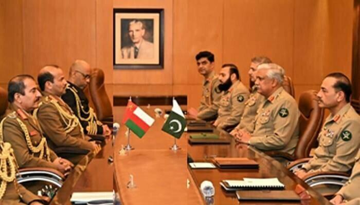 پاک آرمی چیف سے عمانی بری فوج کے کمانڈر  کی ملاقات