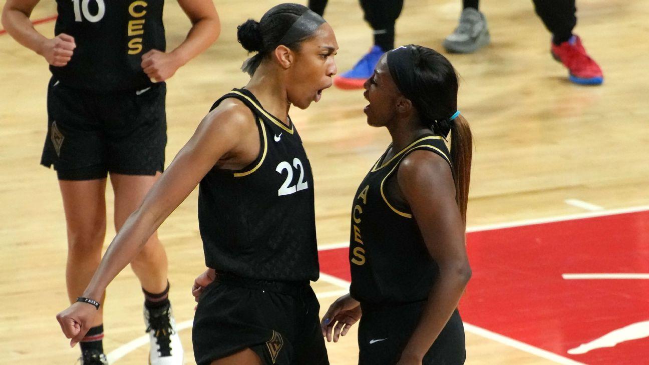 How a fiery first quarter put Las Vegas one win away from a WNBA repeat