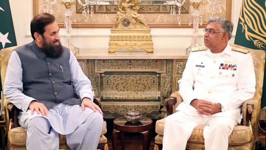 گورنر پنجاب  بلیغ الرحمٰن کی پاک بحریہ کے سربراہ ایڈمرل نوید اشرف سے ملاقات
