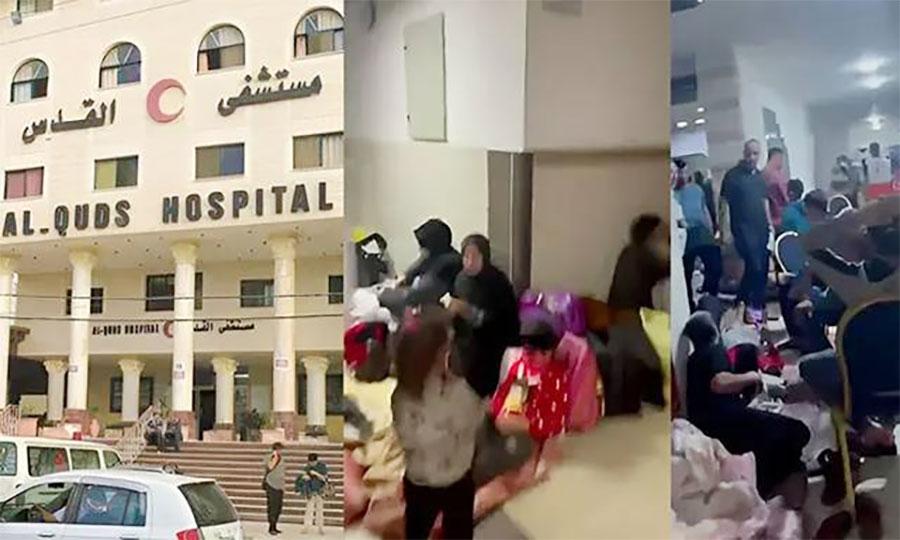 اسرائیل کی غزہ کے القدس ہسپتال کو نشانہ بنانے کی دھمکی