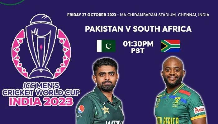 WC 2023: Pakistan's sixth match against South Africa today