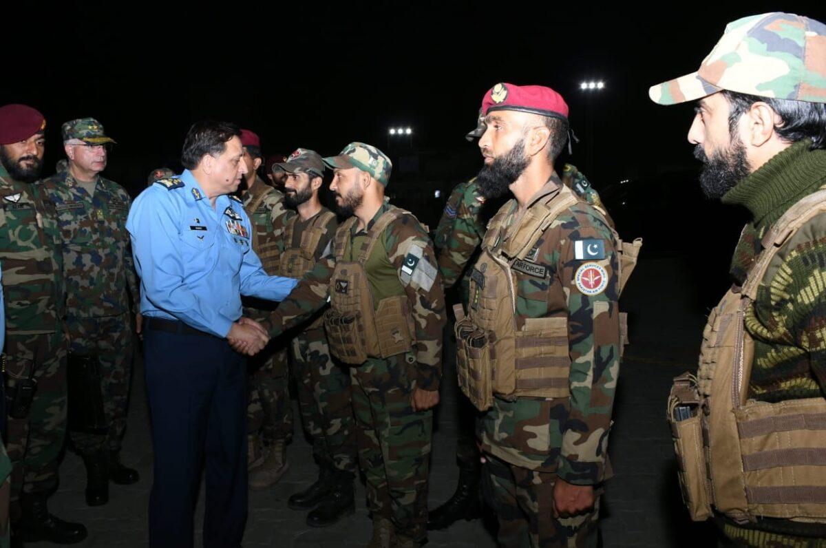 Air Chief visits PAF Base Mianwali, lauds security personnel for foiling terrorist attack