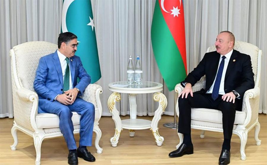 تاشقند،نگران وزیراعظم انوارالحق کاکڑ کی آذربائیجان کے صدر الہام علیوف سے ملاقات