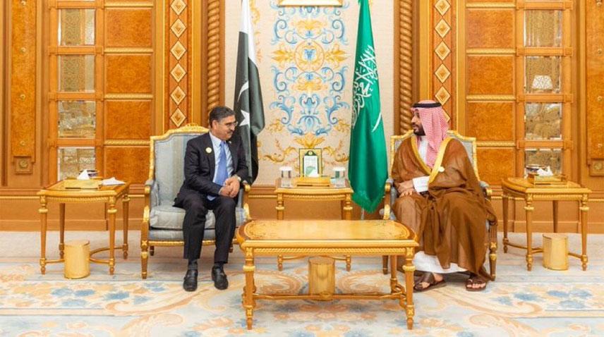 PM Kakar, Saudi Crown Prince emphasize urgency of lifting blockade of Occupied Gaza