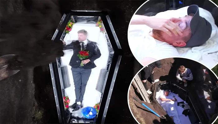 Famous YouTuber spends seven days in grave