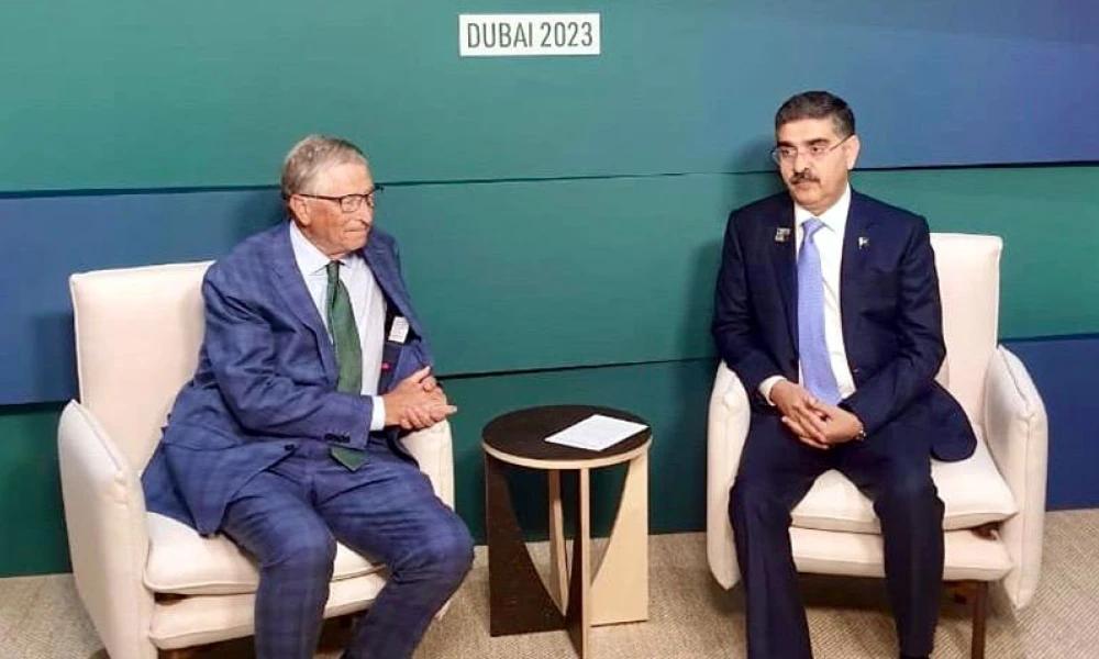 نگران   وزیر اعظم انوارلحق کاکڑ اور بل گیٹس نے پولیو کے خاتمے کے لیے مشترکہ کوششوں پر تبادلہ خیال کیا