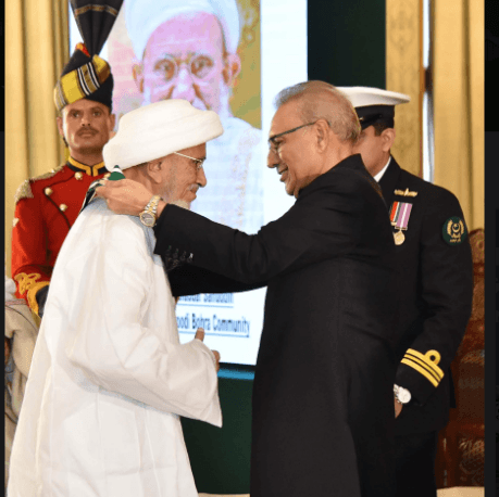 بوہرہ برادری کے  سربراہ   کے لئے نشان پاکستان کا اعزاز