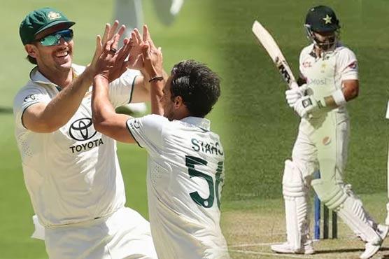 پرتھ ٹیسٹ ،آسٹریلیا کے 450 رنز کے تعاقب میں پاکستان ٹیم کے 63 رنز پر 6 کھلاڑی آؤٹ