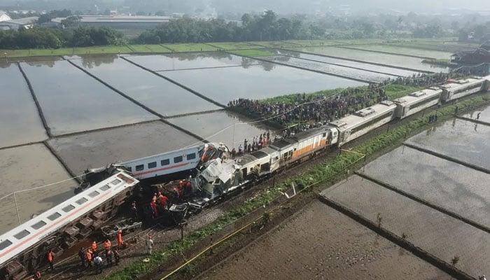 Three killed, many injured in Indonesian trains collision