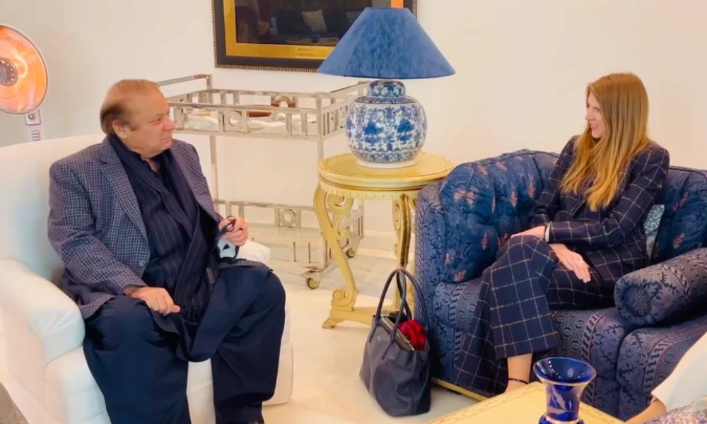 نواز شریف کی  برطانوی  سفیر جین میریٹ   سے ملاقات
