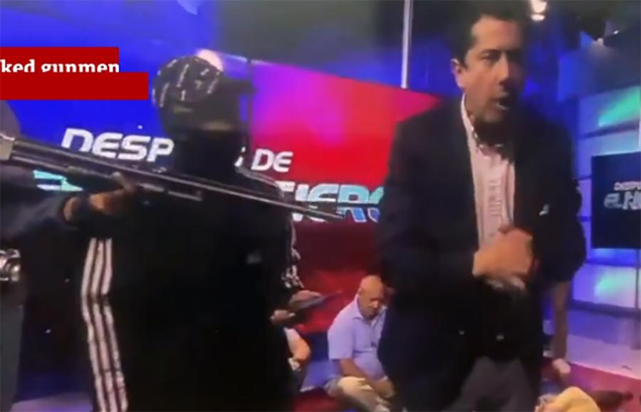 ایکواڈور: مسلح افراد کا  ٹیلی ویژن اسٹوڈیو  پر حملہ  براہ راست نشر