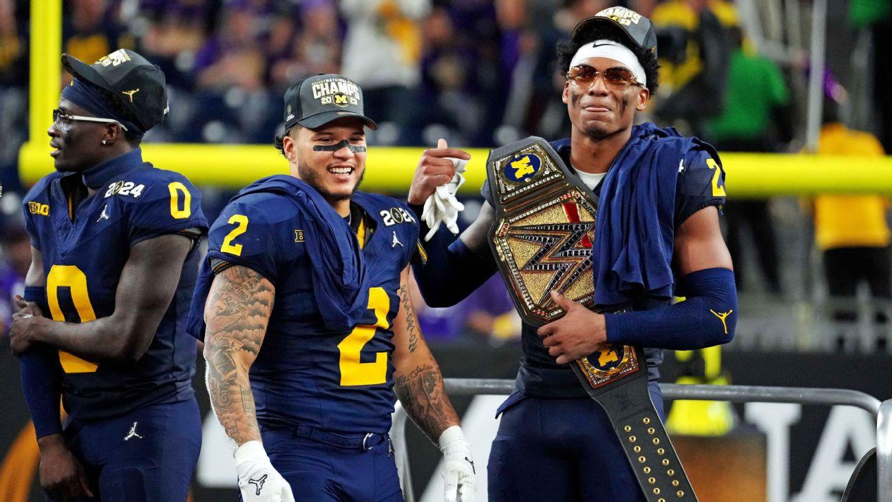 Sports world reacts to Michigan's win