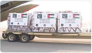 پاکستان نے غزہ کے مظلوم عوام کیلئے چوتھی کھیپ روانہ کر دی