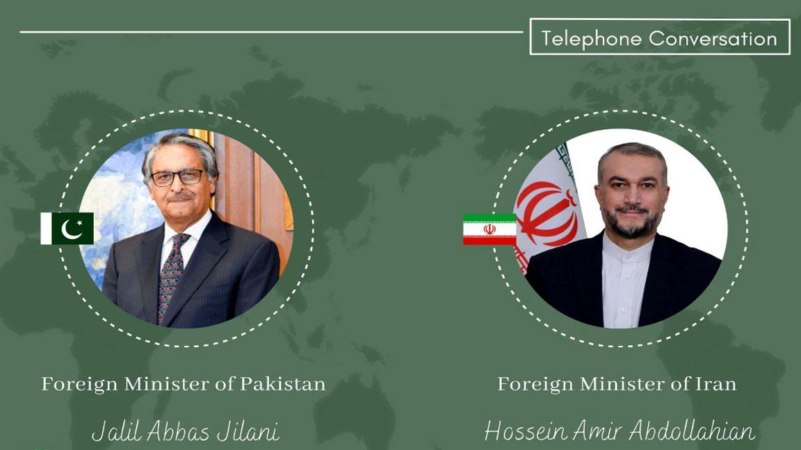 Caretaker FM expresses Pakistan's readiness to work with Iran on all issues