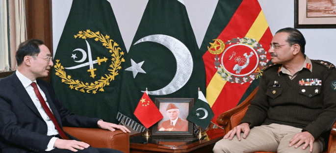 آرمی چیف کی چینی نائب وزیر خارجہ سے ملاقات