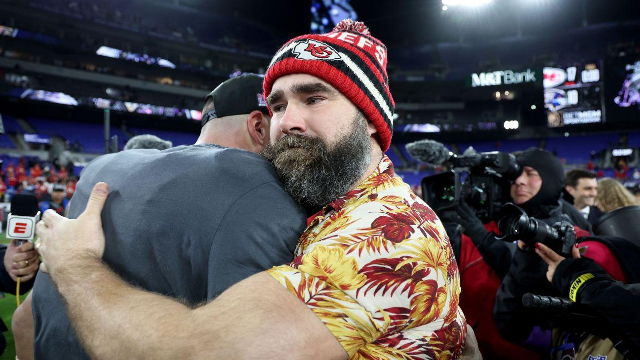 'Finish this': Jason and Travis Kelce share heartfelt moment after Chiefs-Ravens