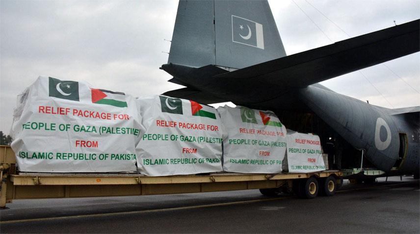 Pakistan dispatches fifth batch of relief goods for oppressed people of Gaza