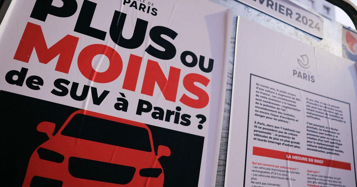 Paris votes to crack down on SUVs