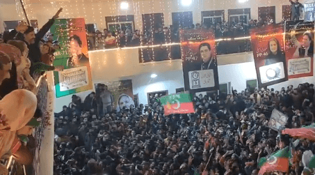 Rehana Dar takes out rally against NA-71 elections results