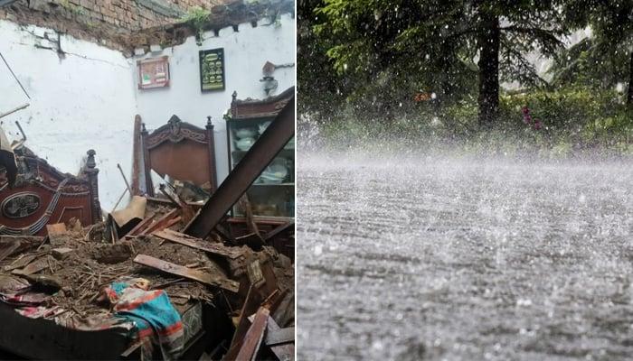 Signboards, walls collapse amid heavy rain in Chaman 