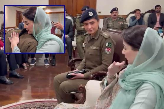 CM Punjab Maryam meets, hugs ASP Shahr Bano