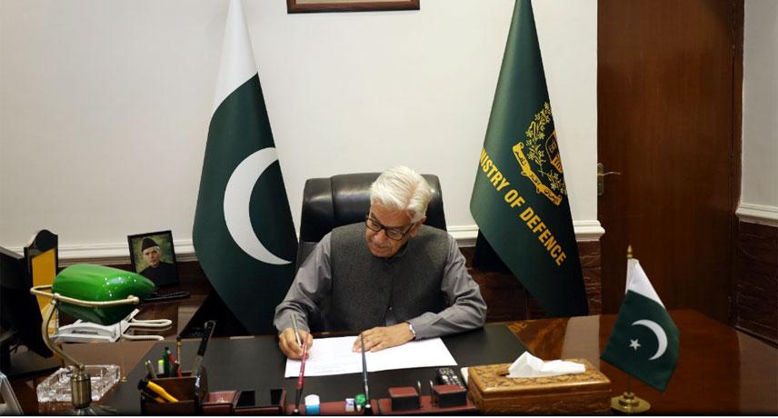 Khawaja Asif assumes charge as Minister for Defence, Defence Production