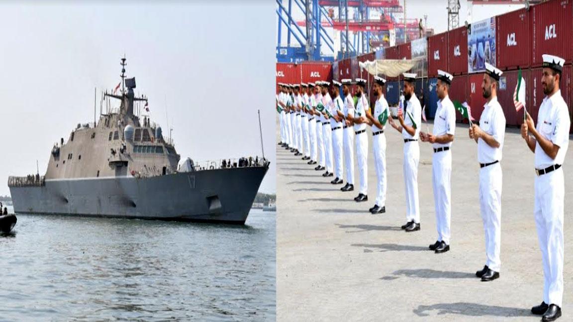 US Navy Ship reaches Karachi Port