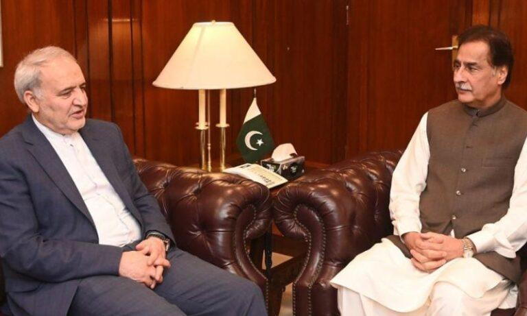 Ayaz Sadiq, Iran’s Ambassador discuss bolstering parliamentary, economic relations