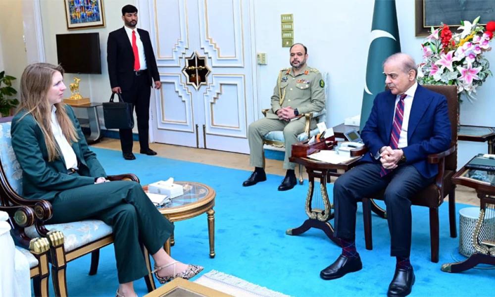 وزیر اعظم  شہباز شریف کی برطانوی ہائی کمشنر جین میریٹ سے ملاقات