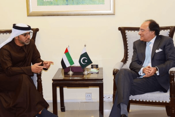 وفاقی وزیرخزانہ  محمداورنگزیب کی متحدہ عرب امارات کے سفیرسے ملاقات